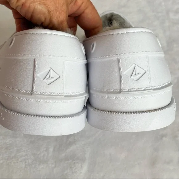 SPERRY Authentic Original Float Cozy Slip-On White Boat Shoe--NEW--8 - Picture 10 of 16